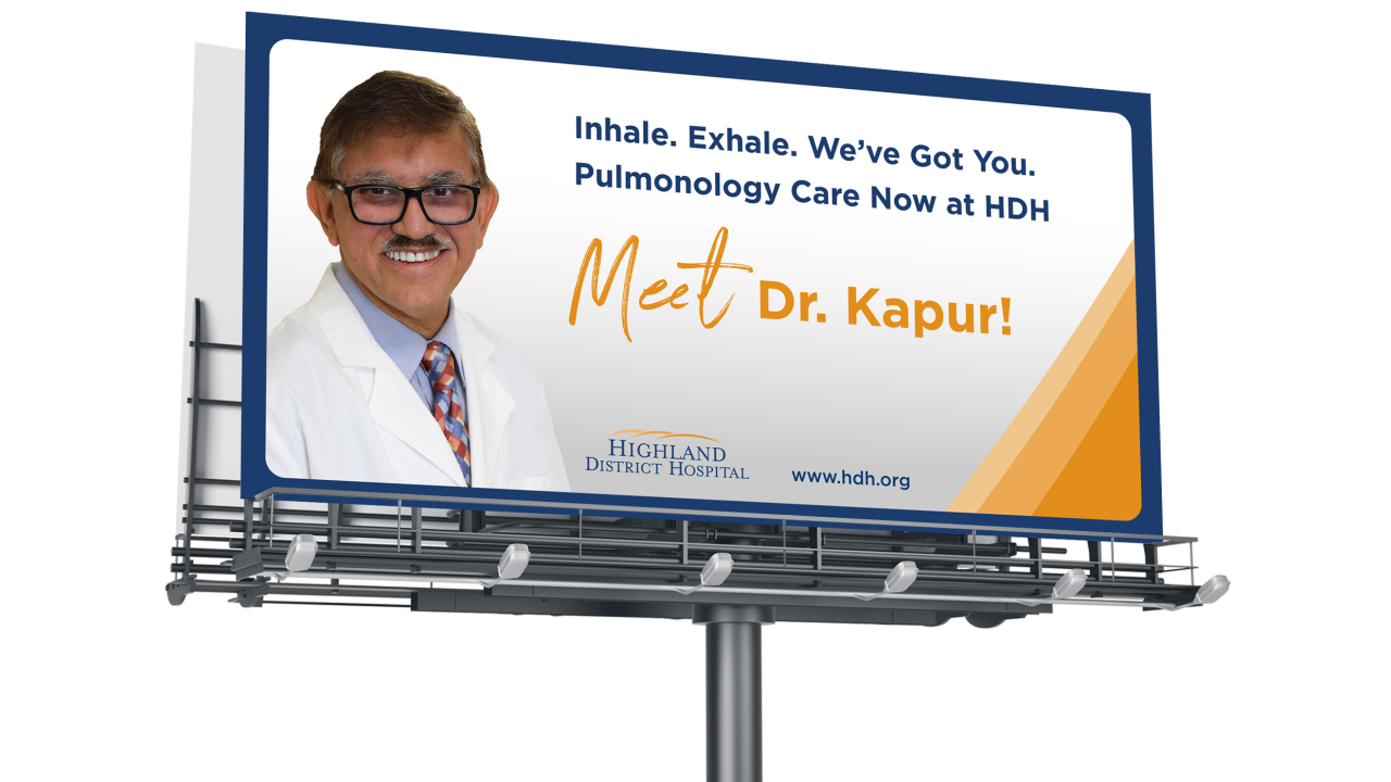 Highland District Hospital: Billboard site preview