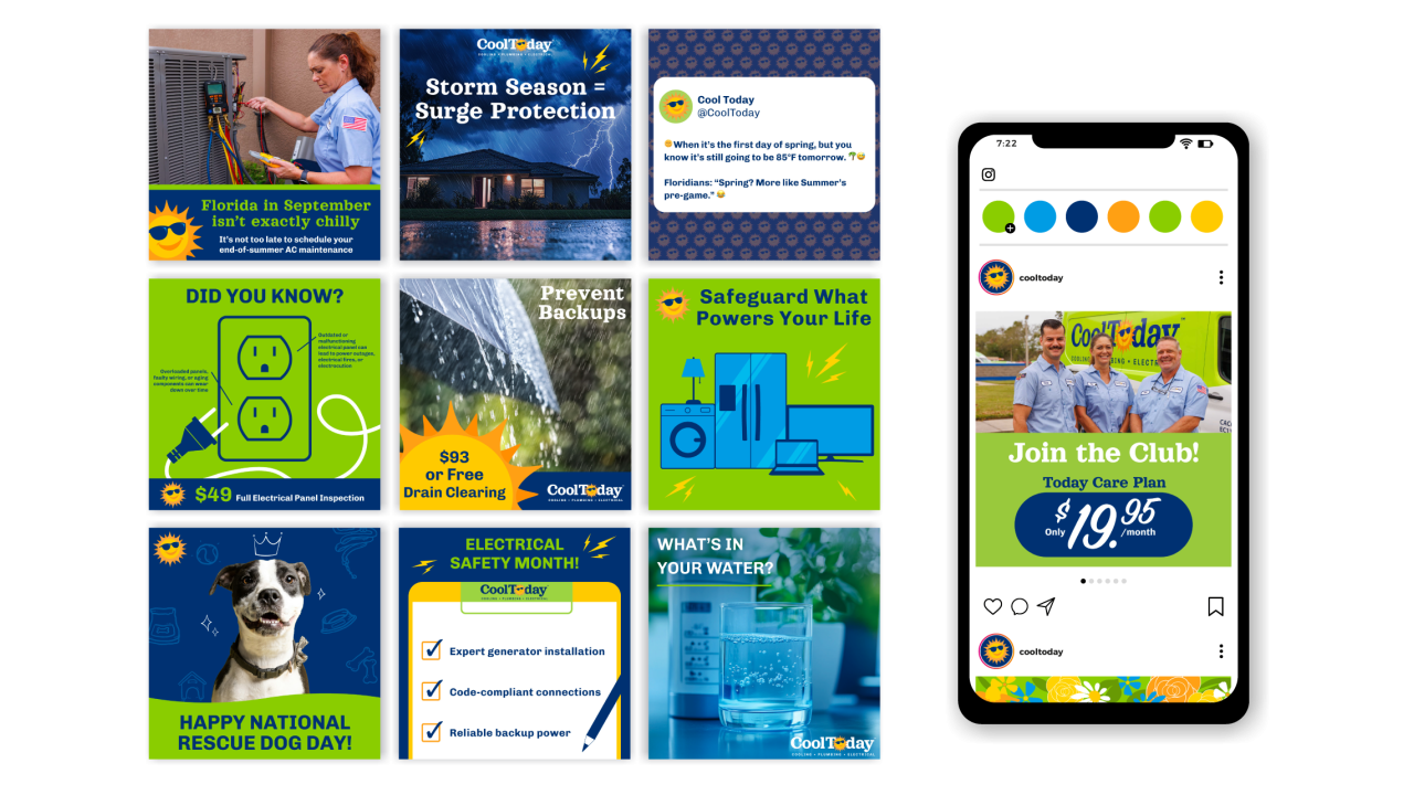 Cool Today: Social Graphics site preview