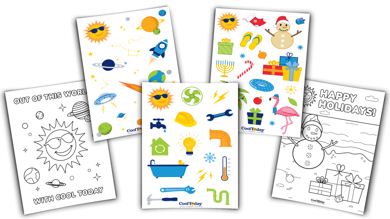 Cool Today: Stickers & Coloring Sheets site preview