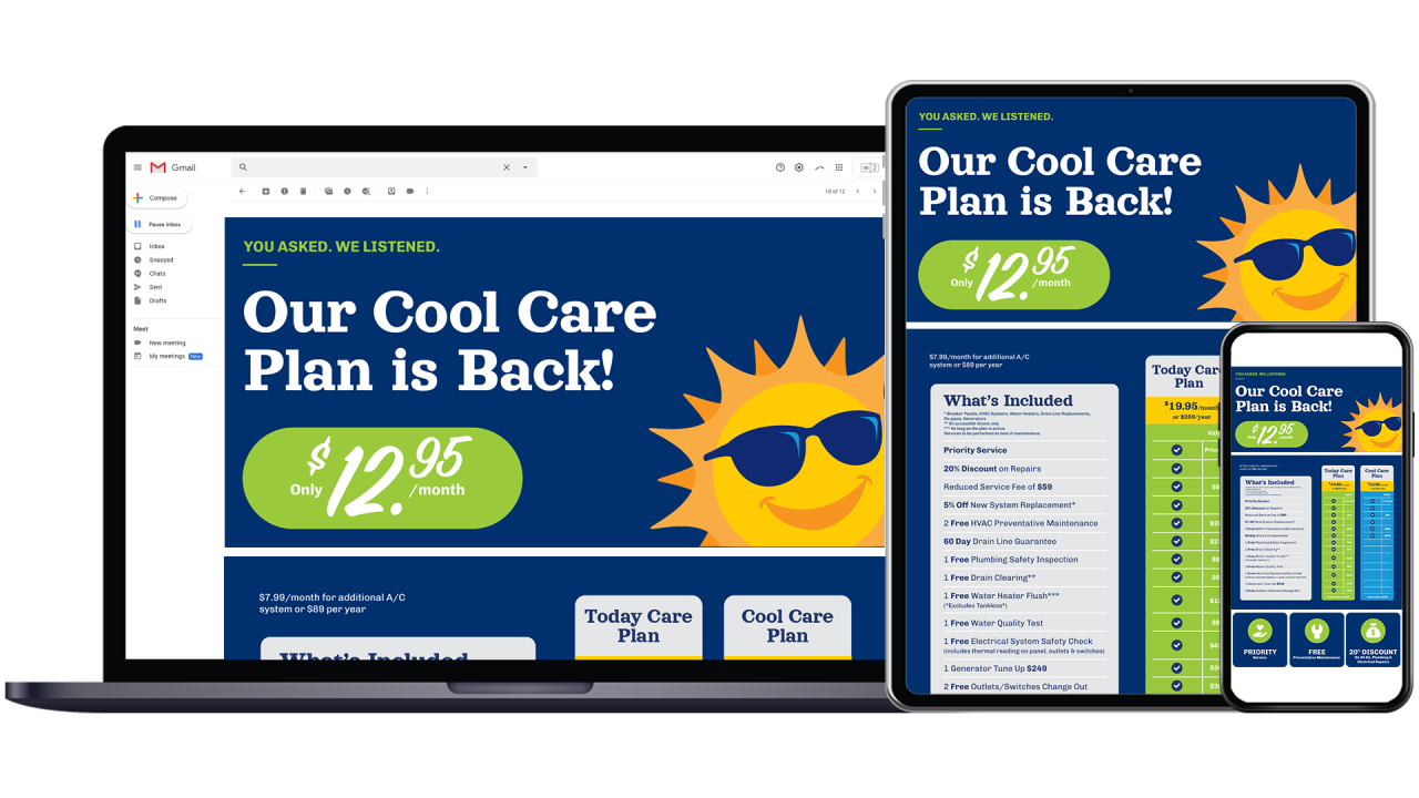 Cool Today: Care Plan site preview