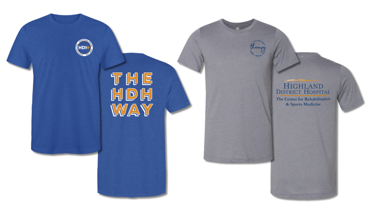 Highland District Hospital: Apparel & Swag site preview