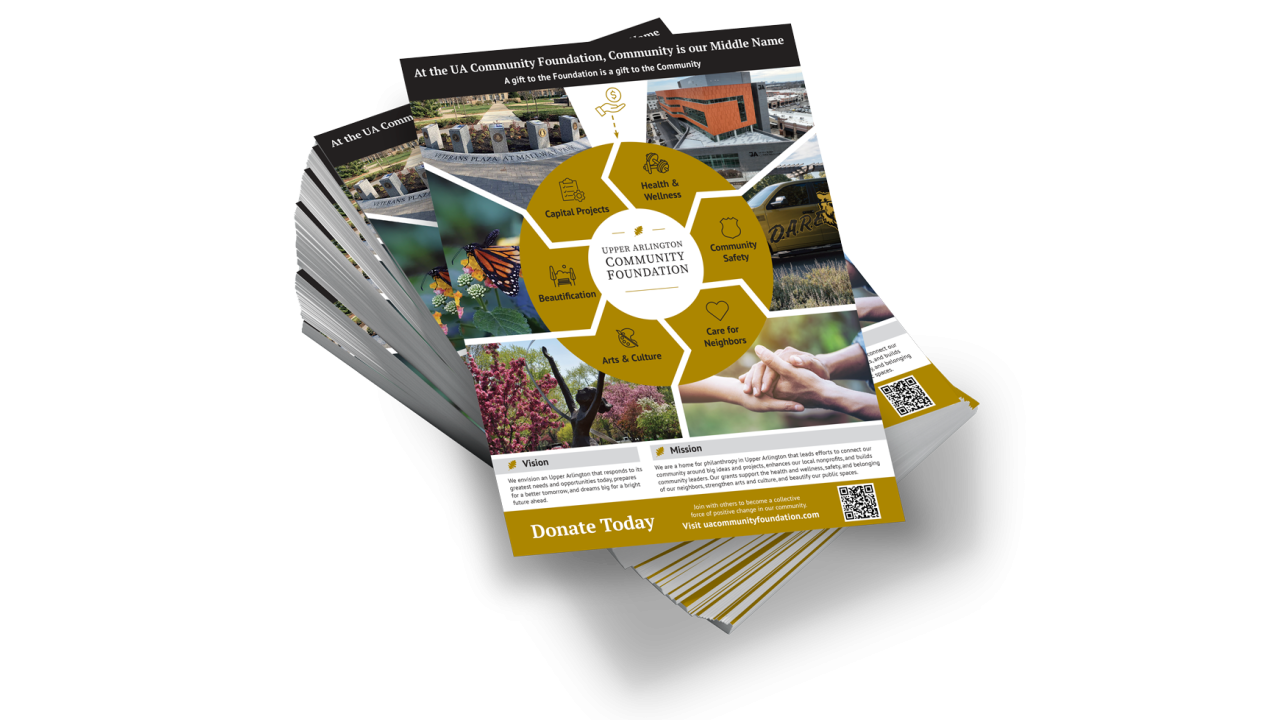 Upper Arlington Community Foundation: Donation Flyer site preview