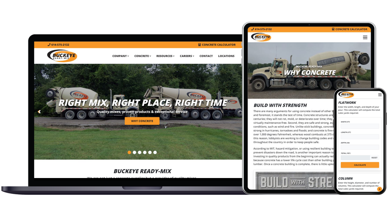 Buckeye Ready-Mix site preview