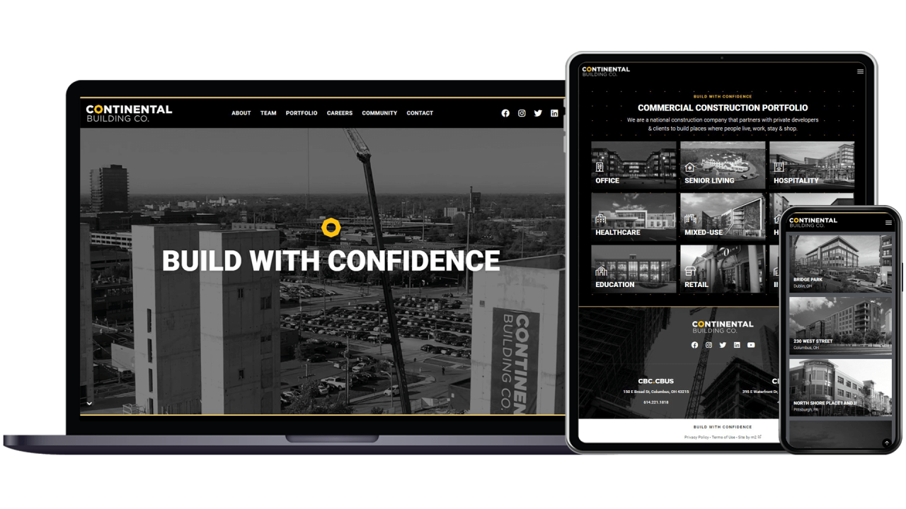 Continental Building Company site preview