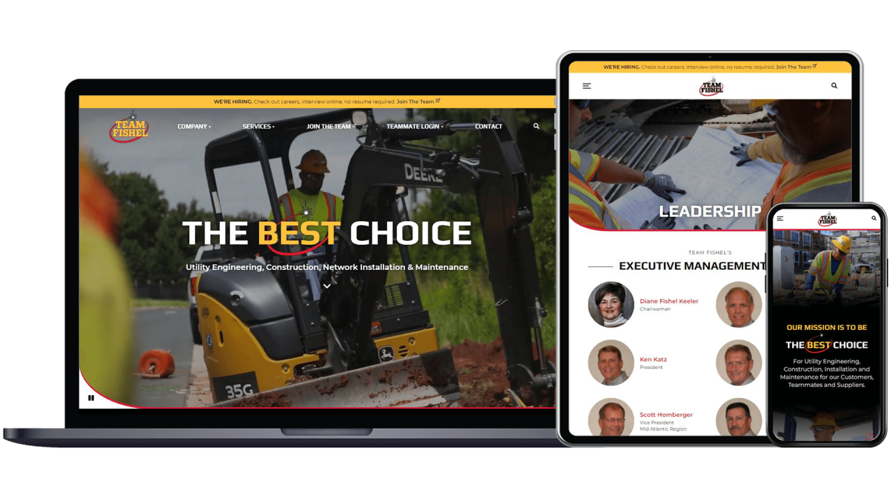 Team Fishel site preview